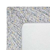 Marina Decoration Ultra Soft Silky Deep Pocket Rich Printed Bedding Rayon from Bamboo All Season Sheet Set with Pillowcases, Teal Yellow Floral Pattern