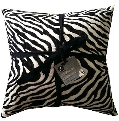 2 Pack Chenille Zebra Cushion