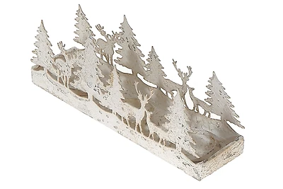 Décor De Table Forêt Blanche Et Cerf