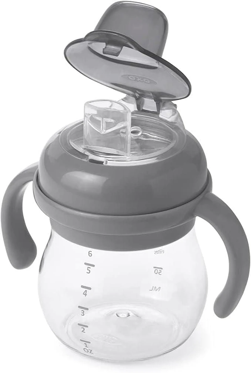 Oxo Tot Transitions Gobelet à Bec Souple avec Poignées Amovibles - 180 ml (6 oz) - Crépuscule - 6 mois +