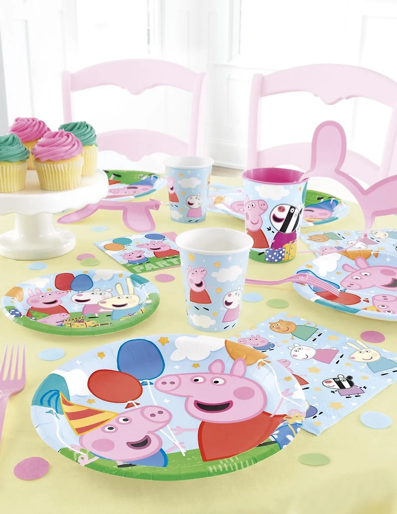 Peppa Pig Birthday Paper Lunch Napkins, 16CT, 2 ply, Each measures 6.5" x 6.5" folded