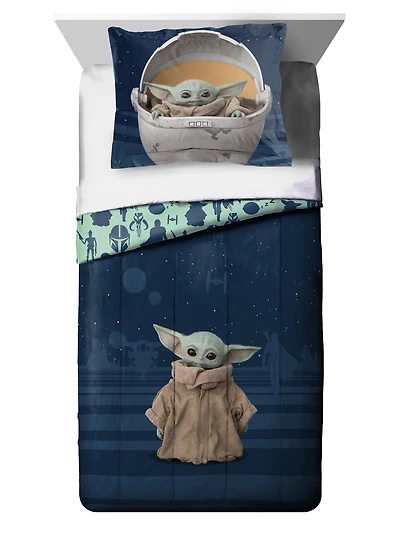 Star Wars: Le Mandalorien 'L'Enfant' Douillette pour Lit 1 ou 2 Places Réversible, 100% Polyester