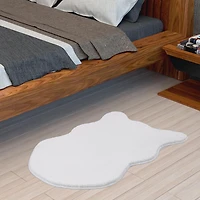 Tapis pour moderne peau de mouton Flokati, 2 pi x 3 pi 3 po, fourr. synth. poils longs