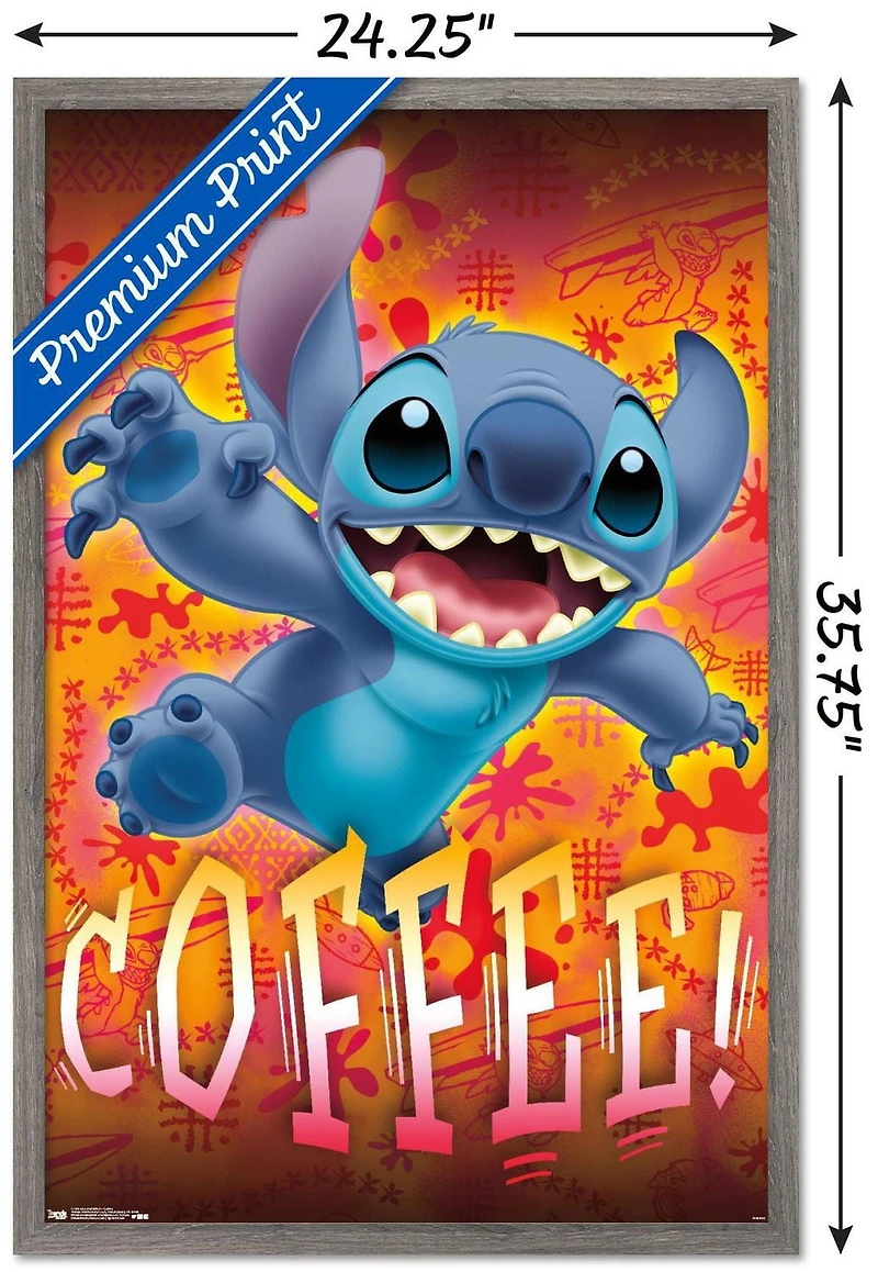 Disney Lilo and Stitch - Coffee Wall Poster