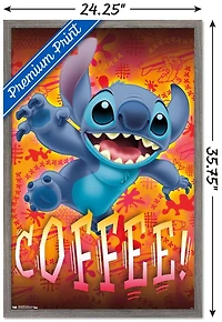 Disney Lilo and Stitch - Coffee Wall Poster