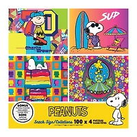 RoseArt - Snack Size 400-Piece - Peanuts - Adult Interlocking Puzzle, 4 assorted 100-pc puzzles
