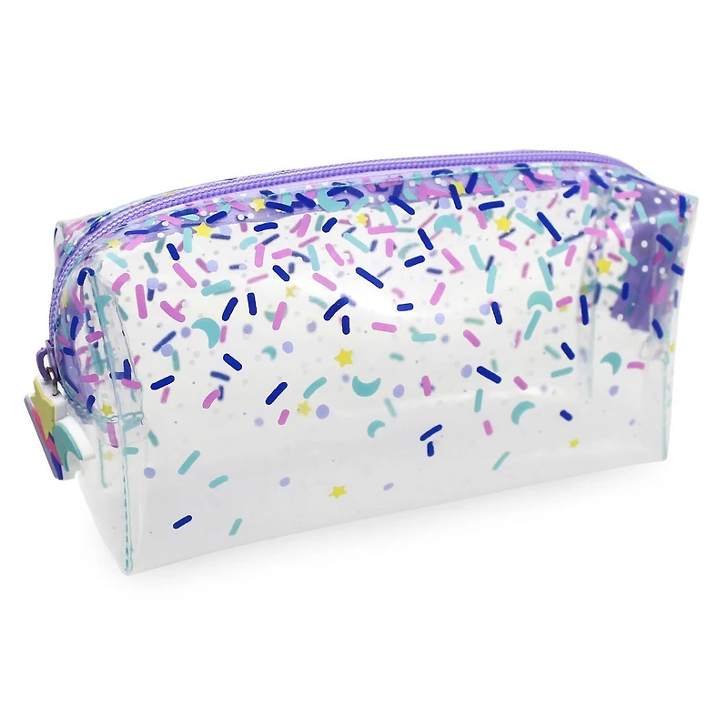 Pen+Gear Clear Fashion Pencil Pouch with Party Candy Sprinkles Print