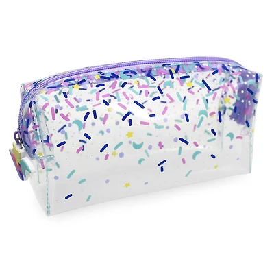 Pen+Gear Clear Fashion Pencil Pouch with Party Candy Sprinkles Print