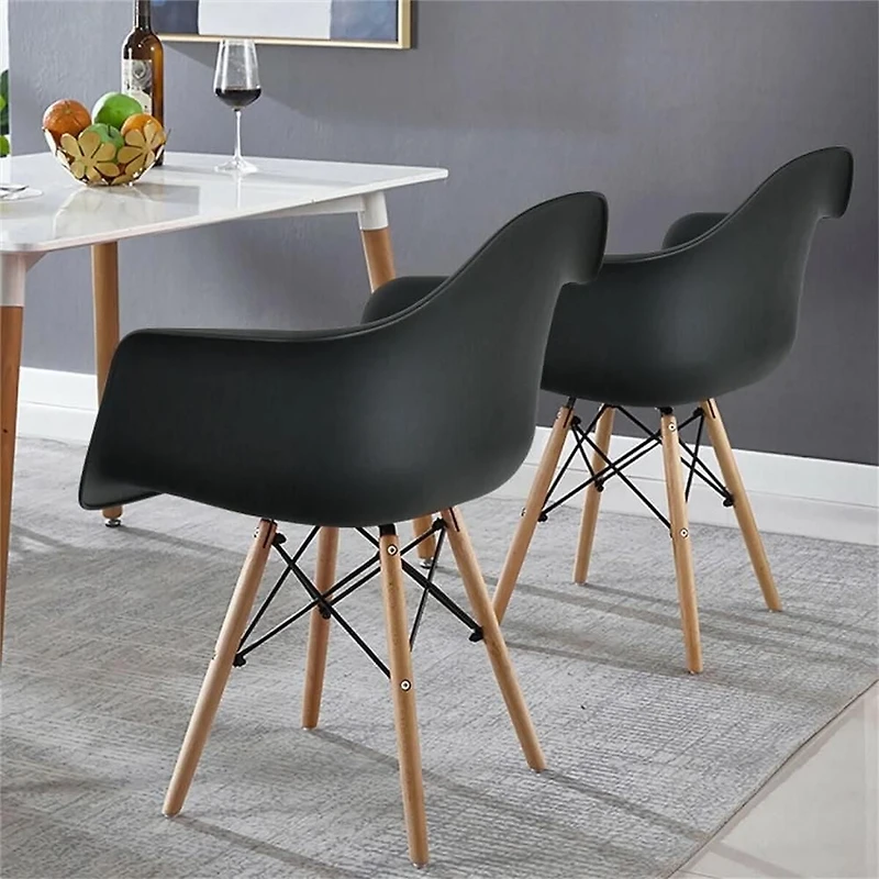 Heavenly Collection Bucket Armchair with Wood legs