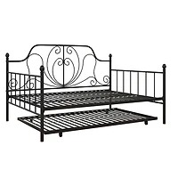 DHP Ivorie Metal Daybed with Trundle
