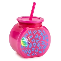 "Mainstays Sirotez un Gobelet à Poisson de 40 OZ avec Couvercle et Paille, Rose"