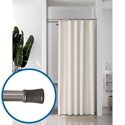 Tringle de rideau de douche à tension ajustable Mainstays Easy Up, sans outils nécessaires 3 tailles différentes