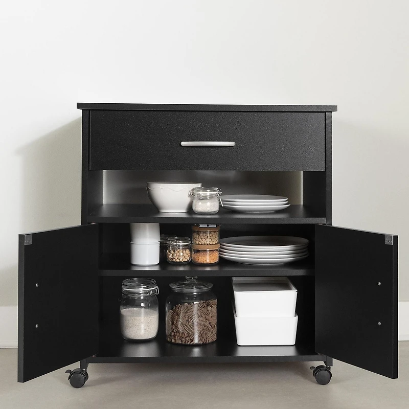 Rangement à micro-ondes sur roulettes collection Fiesta de Meubles South Shore