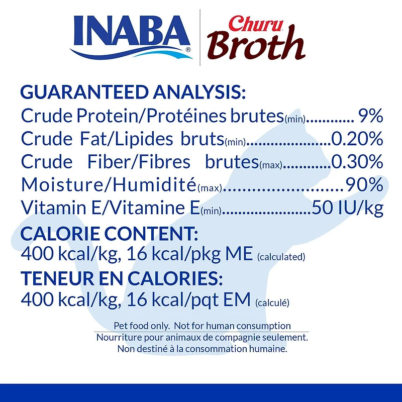 INABA Churu Bouillon pour chats. Pack de variétés de poulet et de thon Recette de poulet (3) et recette de poulet et de thon (2) Bouillon soyeux avec sachet de plat d’accompagnement de poulet déchique