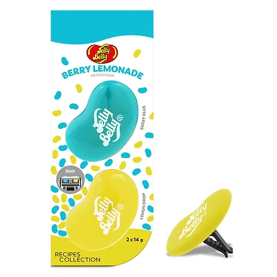Jelly Belly Duo Car Air Freshener Vent Clips, Berry Lemonade Scent, 2 Pack, ENERGIZER JB DUO BERRYLEMN 2PK