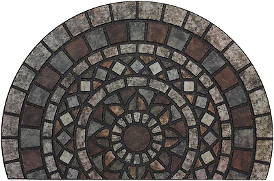 Mainstays Mosaic Mythos Stone Slice Doorscapes Polyester Doormat, 23" x 35"