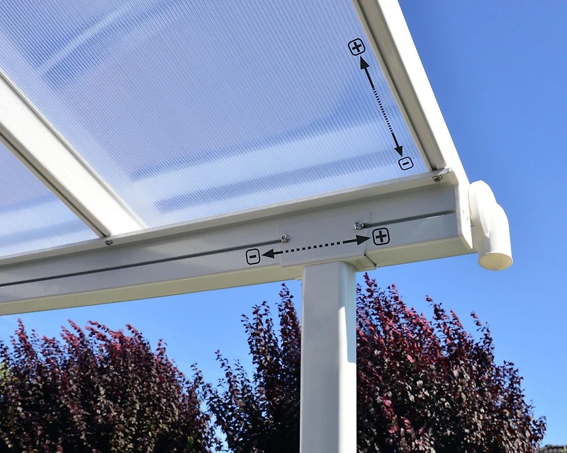 Canopia by Palram Sierra 7.4 ft. x 7.5 ft. Aluminum Patio Cover - White
