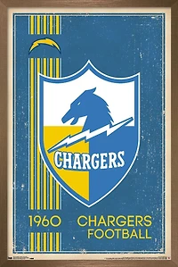 NFL Los Angeles Chargers - Retro Logo 17 Wall Poster