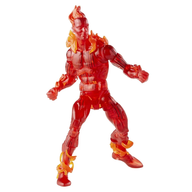 Hasbro Marvel Legends Series Retro, figurine de collection Fantastic Four The Human Torch de 15 cm avec 5 accessoires