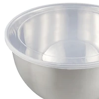 Mainstays 6-Piece Brushed Stainless Steel Mixing and Storage Bowl Set with Lids, MS 6P SS MIX BOWLS