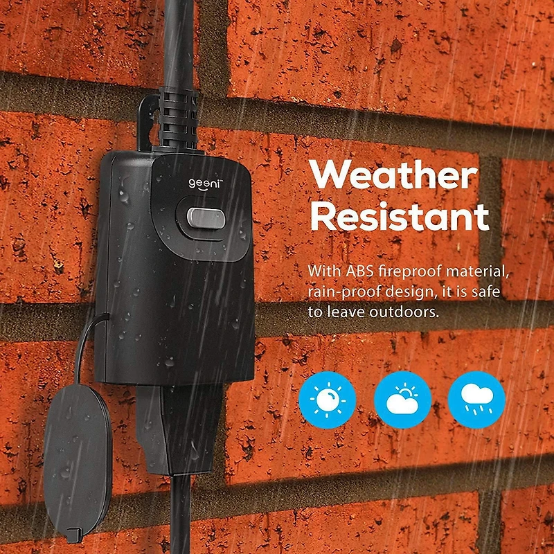 Merkury Prise D'Exterieur Wi-Fi Intelligente Prise D'Exterieur Intelligente