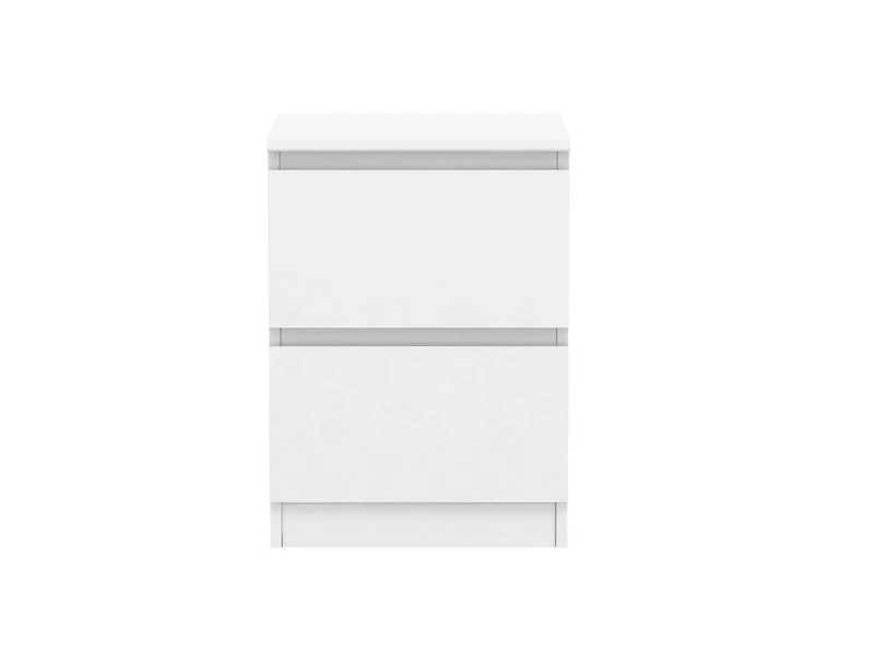 HOMETRENDS 2 Drawer Nightstand for Adult, Child, Teen, White Finished