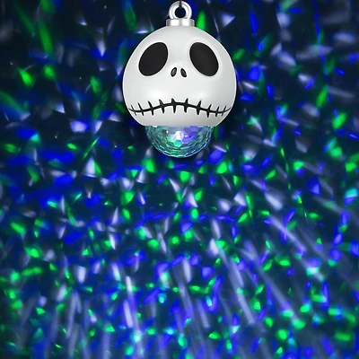Halloween Battery Operated Lightshow Projection Kaleidoscope Hanging Jack Skellington Head Disney (PlWG)