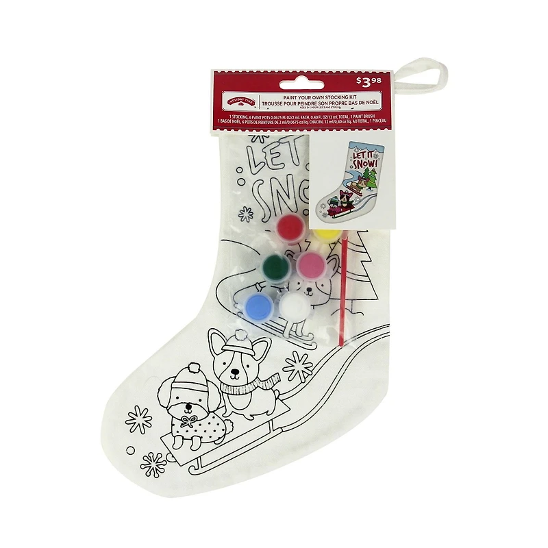 HOLIDAY TIME PAINT YOUR OWN STOCKING KIT