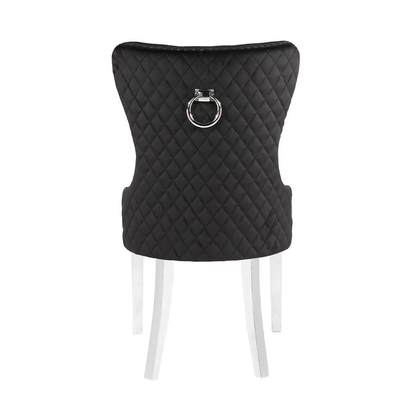 CHAISE DE SALLE À MANGER À AILES en Noir ENSEMBLE DE 6