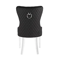 CHAISE DE SALLE À MANGER À AILES en Noir ENSEMBLE DE 6
