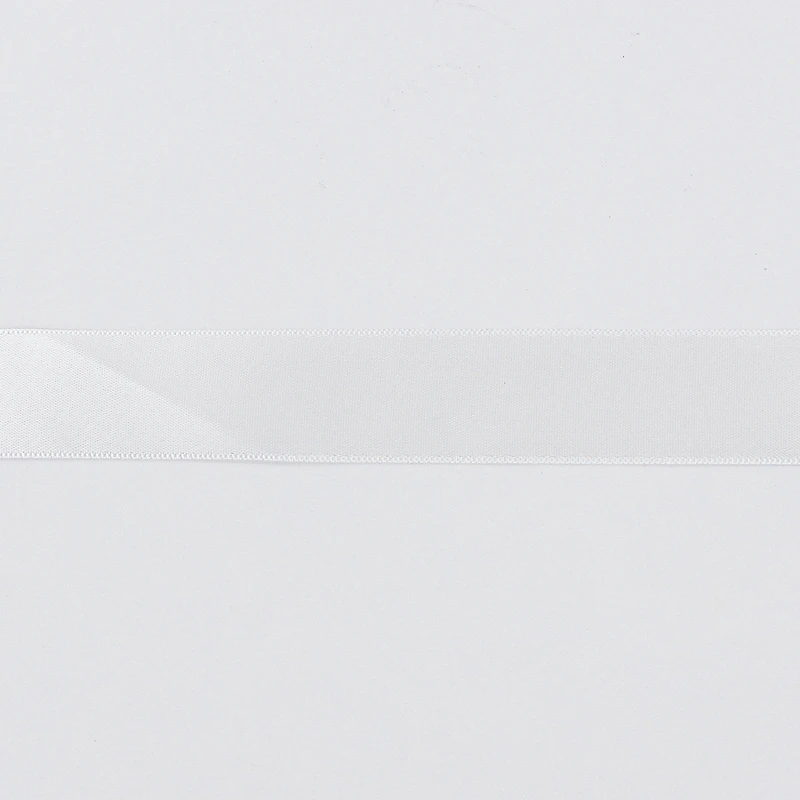 UNIQUE CREATIV, Ribbon, Single Face Satin, White, 100% polyester, 25mm x 5.5m ( ⅞" x 6 yds)