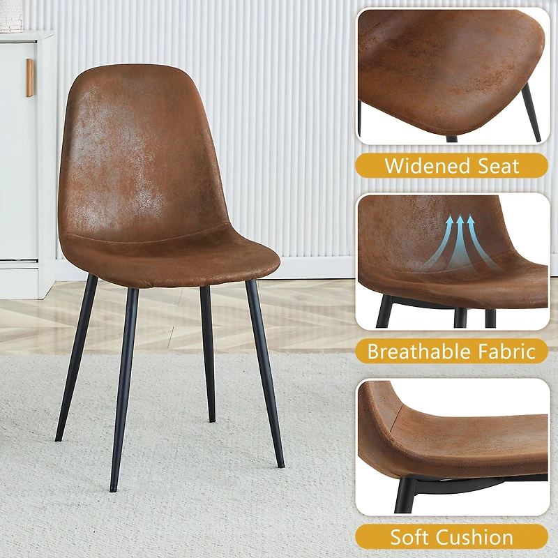 Noble House Ensemble de 4 chaises de restaurant modernes de style médiéval avec coussins