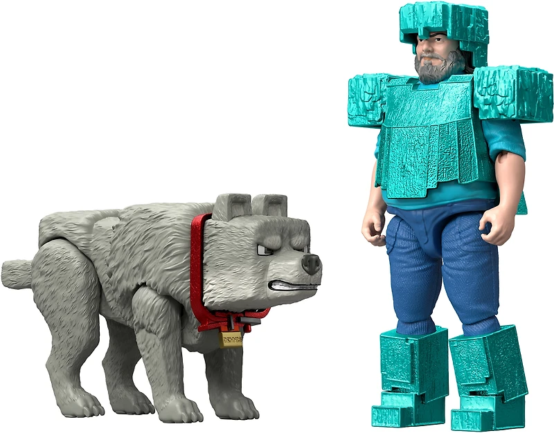 Minecraft Man’s Best Wolf Pack with 2 Action Figures & 2 Accessories, Set Inspired by the Movie, MINECRAFT MINECRAFT MOVIE STEV