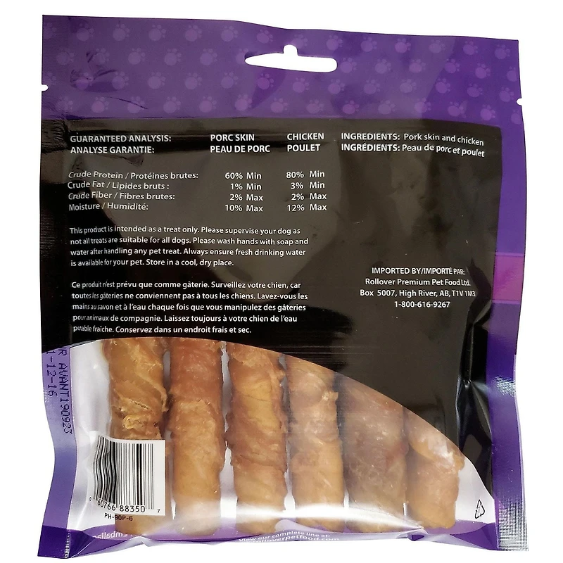 Rollover Chicken Wrapped Porkhide Twists, 6pk