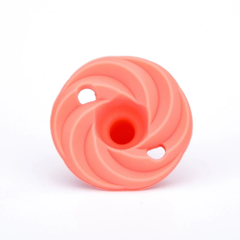 Doddle & Co - Bébé, nourrisson - Sucette en silicone Holland Pop - Étape 2 - Forme naturelle - Paquet de 2 - Pêche / Nuage 9