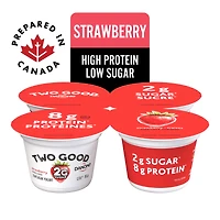 Two Good Yogourt aux fraises, 2 g de sucre, 8 g de protéines