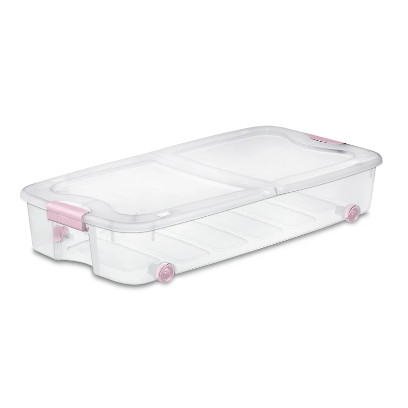 Sterilite 62 Liter Ultra™ Storage Box Mauve Splash