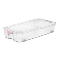 Sterilite 62 Liter Ultra™ Storage Box Mauve Splash