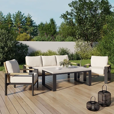 Ensemble causerie 4 pièces pour patio Ventura Better Homes & Gardens - Beige