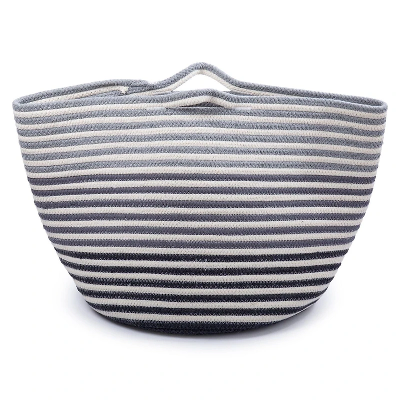 Truu Design Decorative Jute Storage Basket with Handles