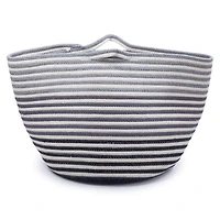 Truu Design Decorative Jute Storage Basket with Handles