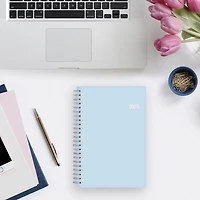 Agenda hebdomadaire/mensuel 2025, 5 po x 8 po, Blue Sky, bleu matinal uni Agenda hebdomadaire/mensuel, format 5x8