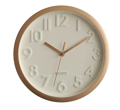 WHITE DIAL PLASTIC WALL CLOCK 10"