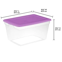 Sterilite 55L Storage Box - Purple