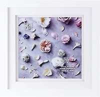 kieragrace KG cadre contemporain Morgan avec passe-partout double – 22,86 x 22,86 cm (9 x 9 po), blanc