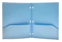 Classeur à deux pochettes Five Star Clearview bleu