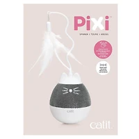 Catit PIXI Spinner Electronic Cat Toy, White & Grey