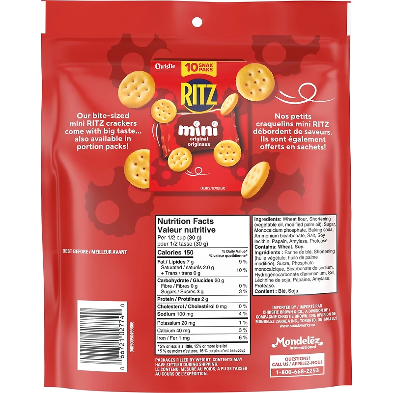 Ritz Mini Original Crackers, School Snacks