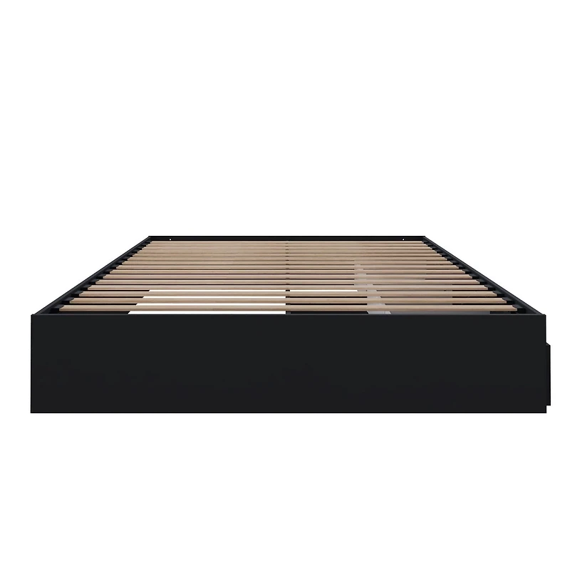 Lit rangement 3 tiroirs Corbo de Nexera, fini noir