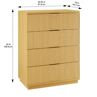 Better Homes & Gardens Lillian Fluted 4-Drawer Dresser